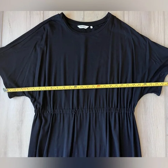 Marimekko Ikkunani Black Short Sleeve Midi Dress with Elastic Waist - Picture 12 of 13